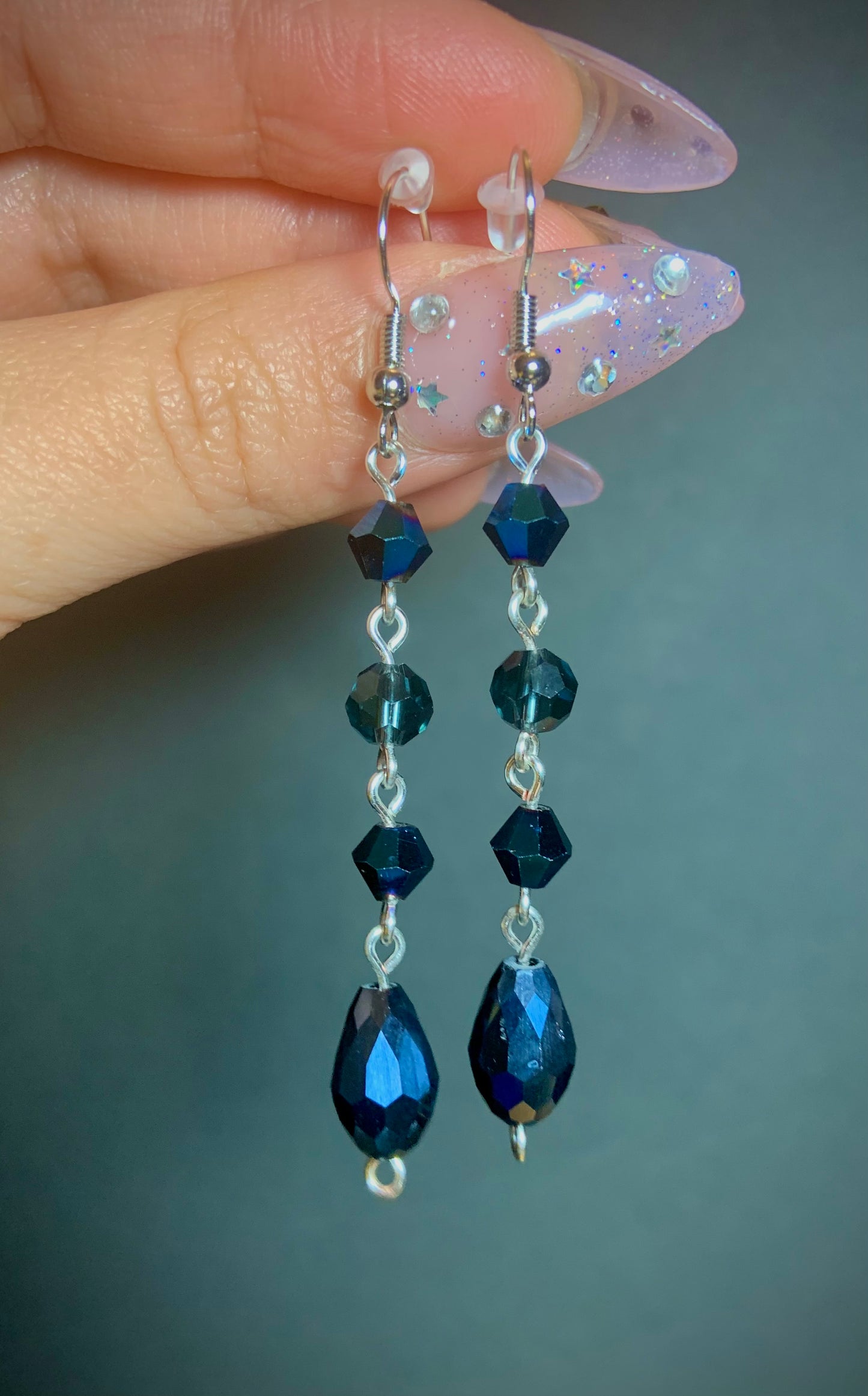 Dark Blue Earrings
