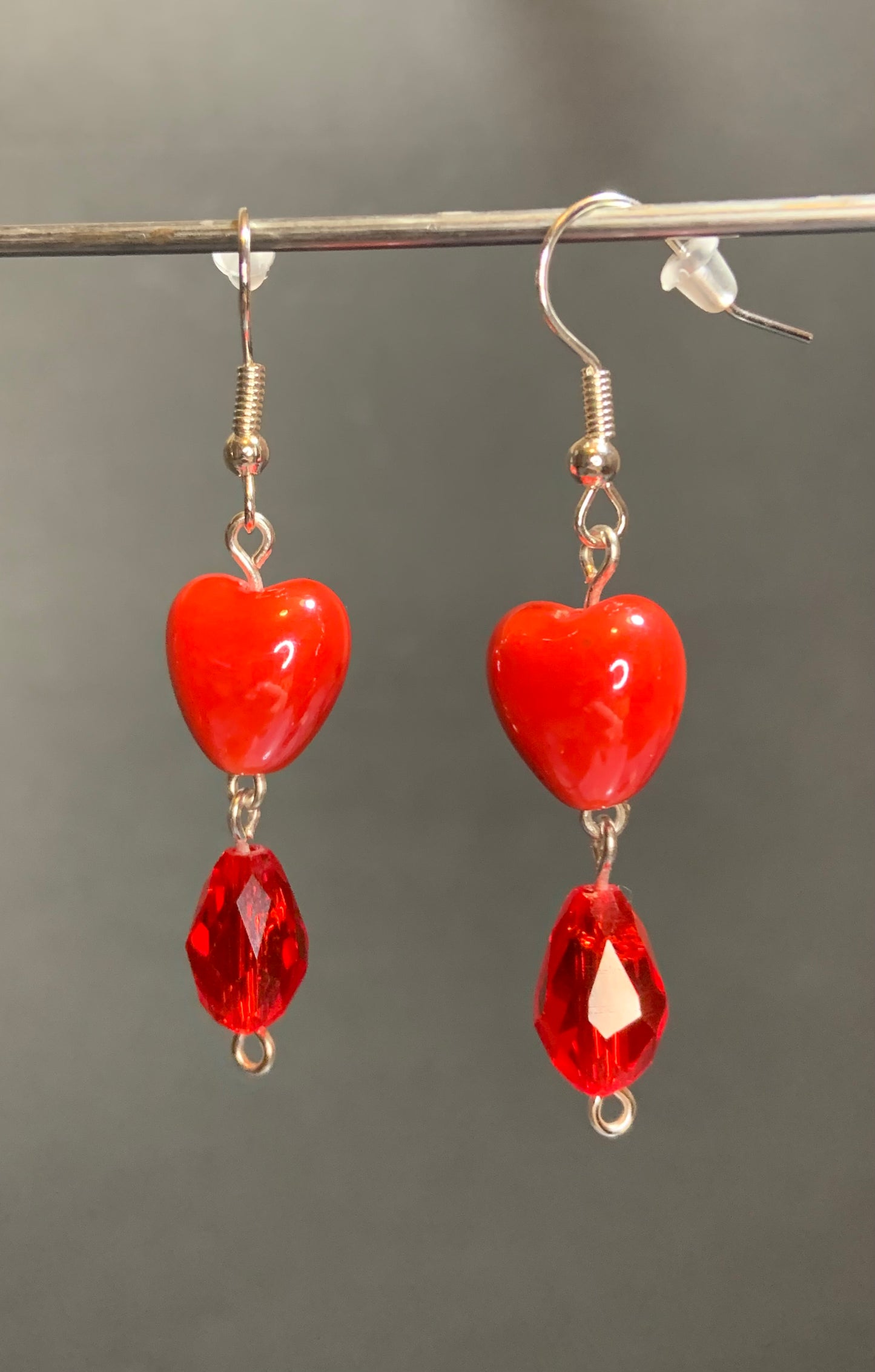 Red Heart Earrings