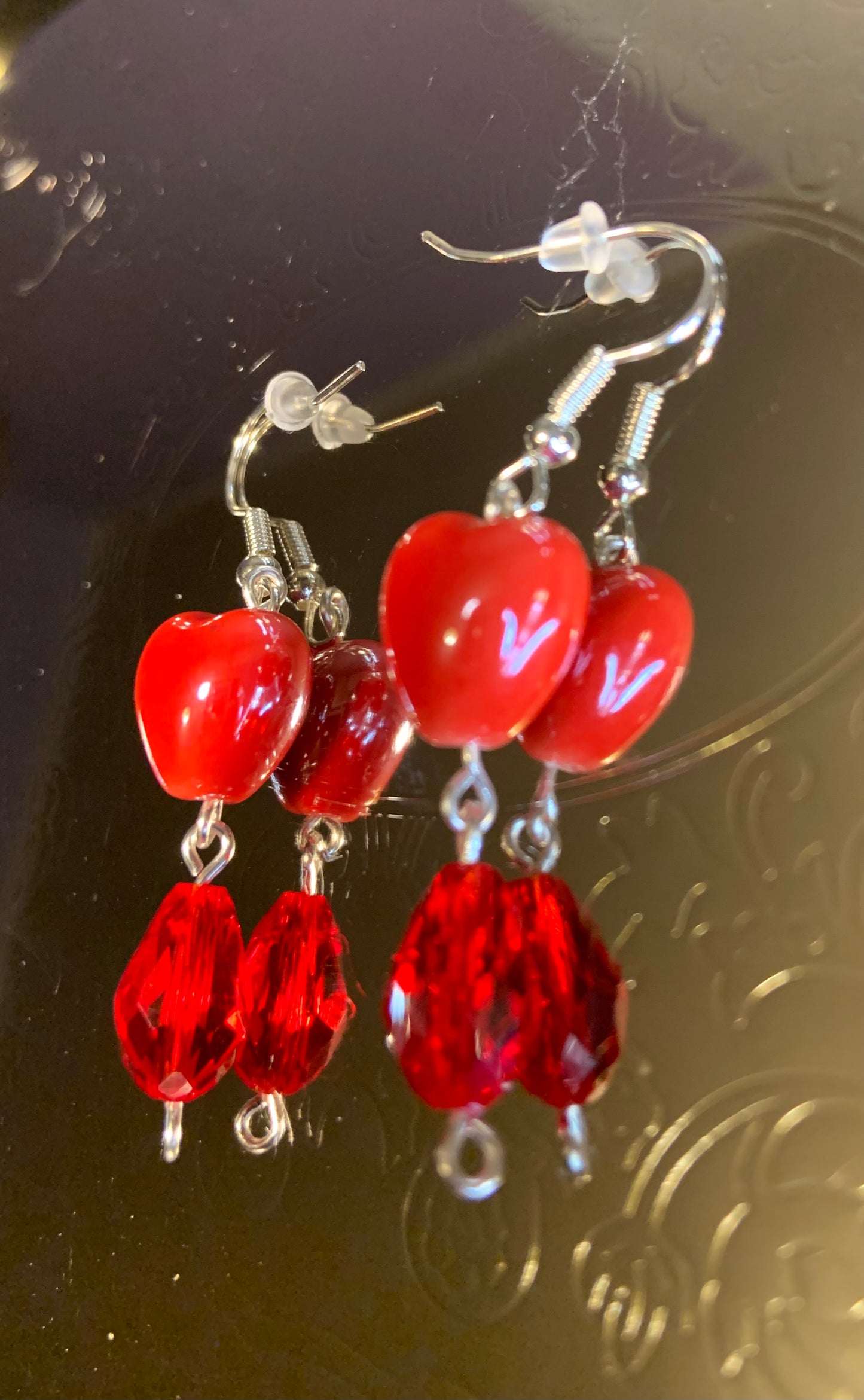 Red Heart Earrings