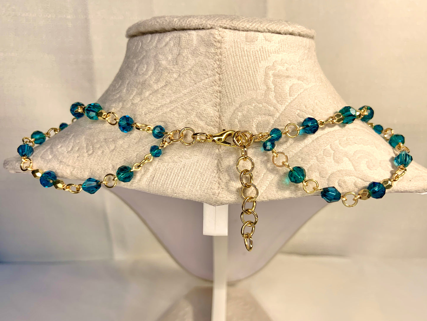 Teal double layer necklace