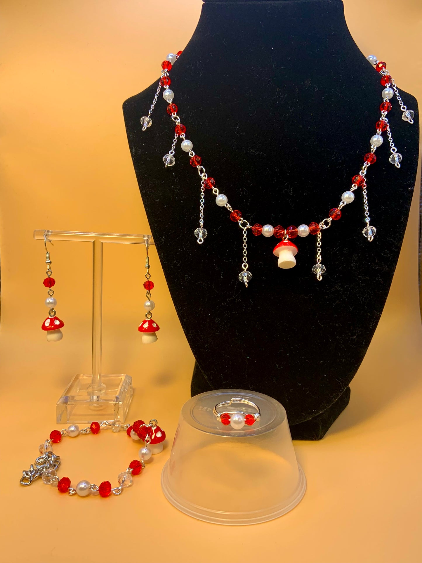 Red and White Mushroom Set