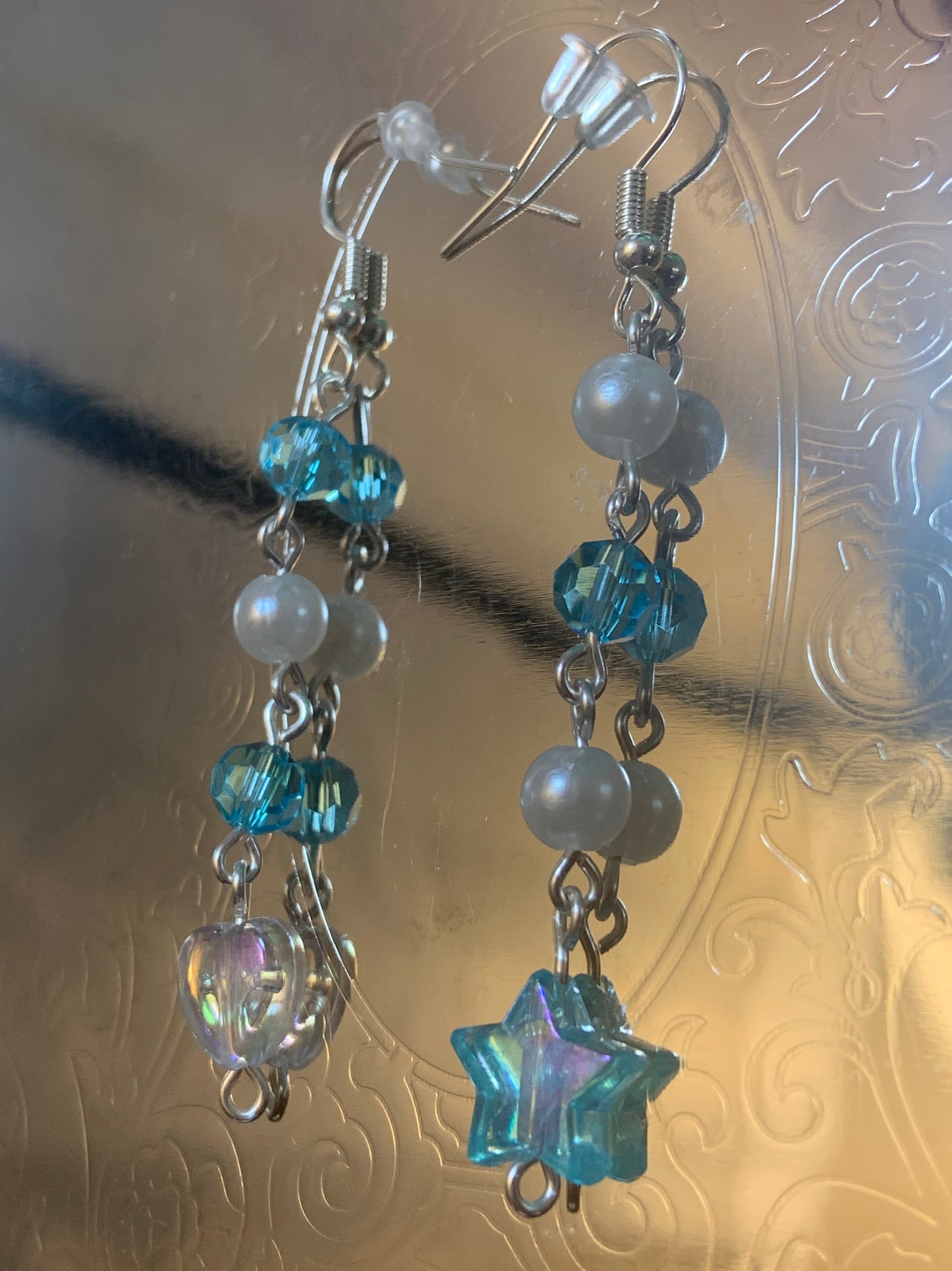 Mismatched Heart and Star Earrings